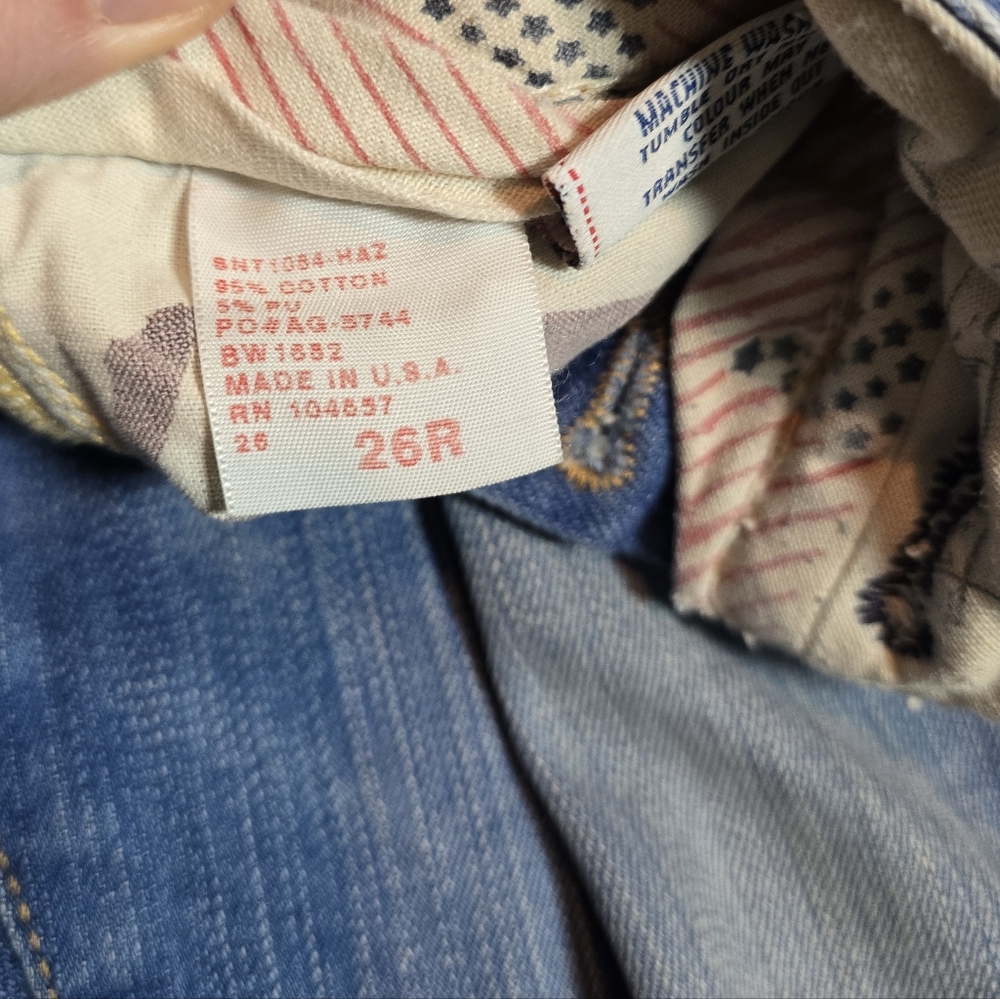 AG Adriano Goldschmied Y2K‎ Low Rise Straight Leg Jeans Button Fly Denim 26 - Picture 7 of 9
